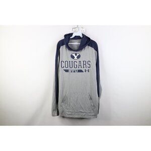 Under Armour Mens 2XL Distressed Brigham Young University BYU Hoodie T-Shirt